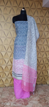 Linen print suit silkzon.in
